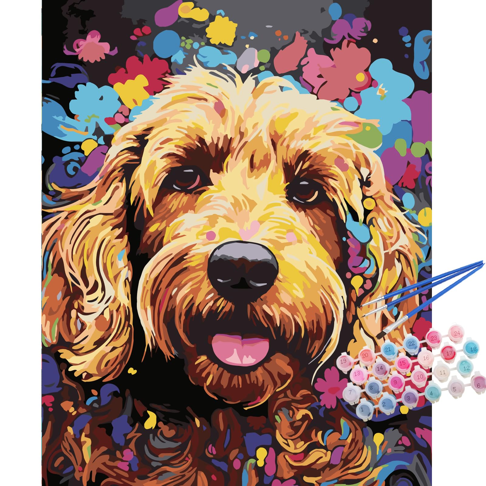 Amazon.com: TOCARE Goldendoodle Paint by Numbers Kit for Adults